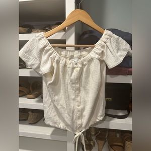 Madewell off the shoulder crop top